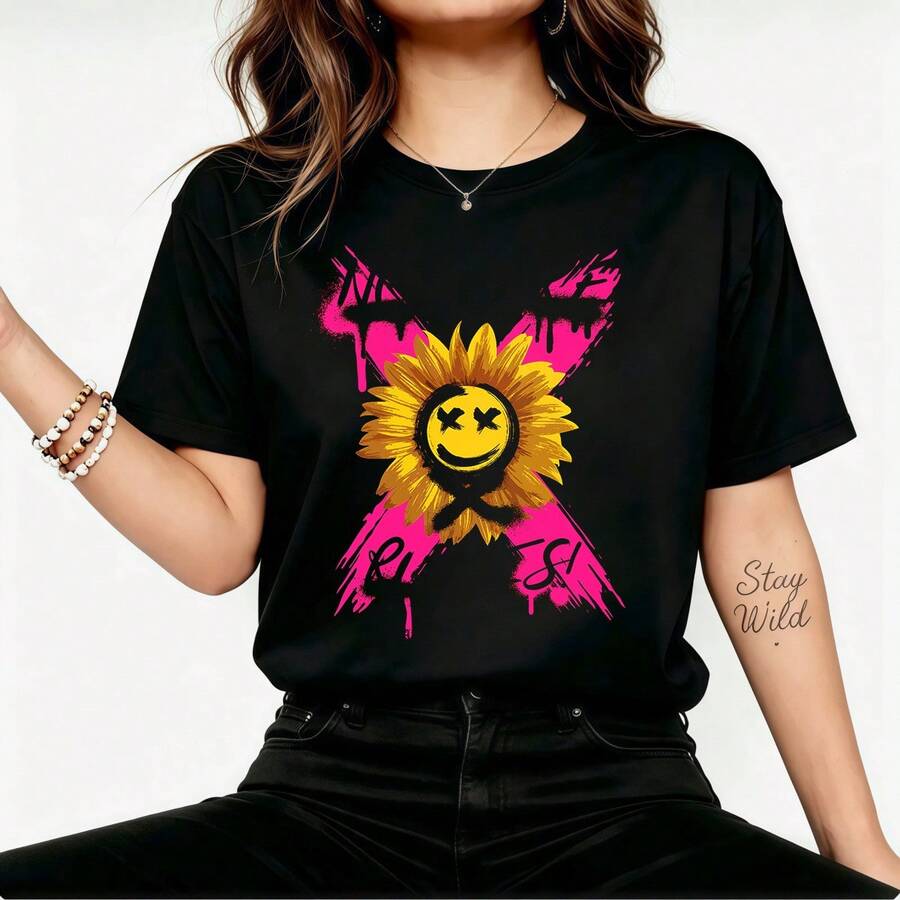 Women T-Shirts - Black - View 1