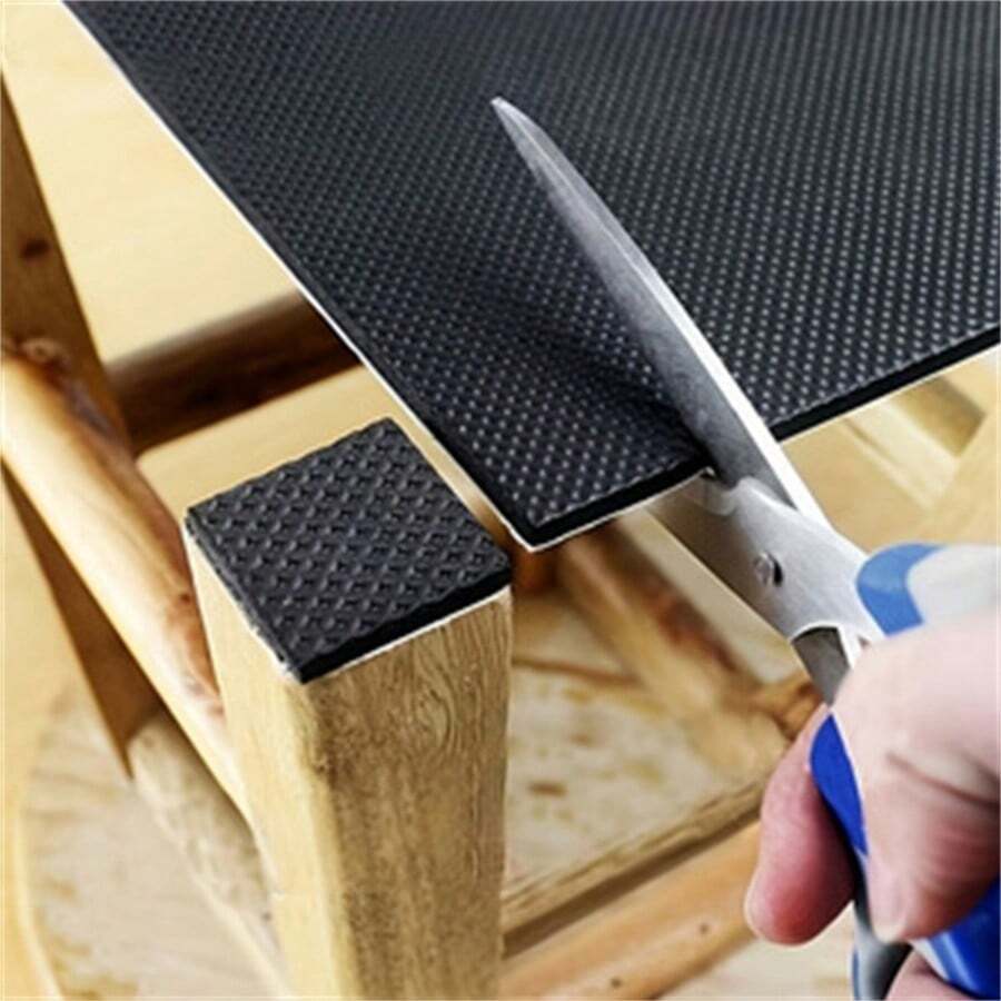 3 miếng đệm dính chân đồ nội thất màu đen, kích thước 100cm x 150cm, chống trầy xước, có thể tùy chỉnh hình dạng, thích hợp cho chân bàn ghế, miếng đệm xốp chống trượt. - hình chữ nhật - Xem 1