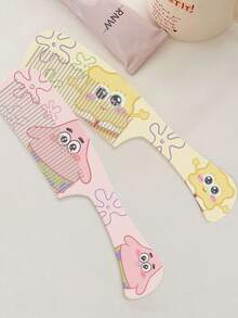 SpongeBob SquarePants 1pc Cute Cartoon Shaped Portable Comb, Travel Essential Gift - Cartoon Comb - View 1