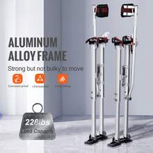Aluminiumstelzen Deckenbau 91,4-126,7cm Höhenverstellbar Arbeitsstelzen Trockenbau 103kg Belastbarkeit Malerstelzen 27-29cm Fußgröße Für Malerarbeit Heimdekoration Baumschnitt Elektroarbeit - 91,4–126,7 cm - Übersicht 3