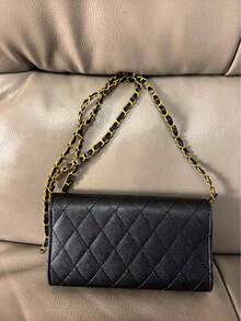 Fashion Classic ,Desig Ner ,Style Ladies' Wallet, Chain Crossbody Bag - Black - View 1