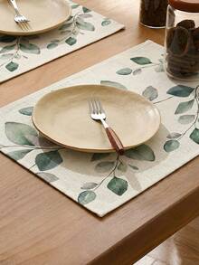 1pc Leaf Pattern Table Runner/Placemat, Suitable For Holidays, Parties, Birthdays, Dinners, Kitchen & Dining Room Table Decor, All Season Home & Living Decoration - Multicolor - View 3