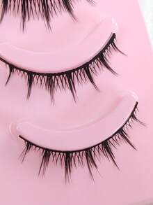 5 pares de pestañas postizas de manga, pestañas naturales y suaves, pestañas postizas largas, pestañas postizas estilo anime con efecto wispy, para uso diario, maquillaje, extensión, cosplay, fiestas, pestañas postizas reutilizables - Ver 3