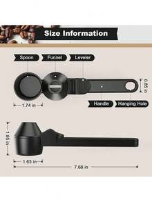 Portable Coffee Scoop & Funnel For Reusable , Refillable Coffee Pods, Coffee Measuring Spoon 2 Tablespoon Capacity, Scoop With Funnel For Ground Coffee, Protein Powder, Tea - Multicolor - View 5