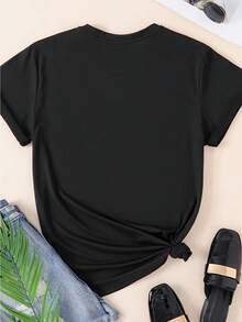 deyin Women T-Shirts - Black - View 2