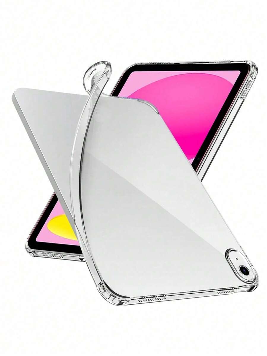 1 st. transparent TPU/heltäckande kantskydd/fallskyddande krockkudde/högupplöst hög transparens/mjukt silikonskal/transparent skal/skyddsfodral kompatibel med iPad (Air4/5/6)/(7/8/9/10:e generationen)/ 11 1A16(2025) - Genomskinlig - Visa 1