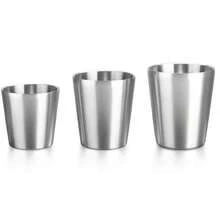 Bình nước giữ nhiệt chân không hai lớp bằng thép không gỉ, dung tích 175ml/260ml/300ml, có thể xếp chồng lên nhau, thích hợp cho tiệc tùng, quán bar, du lịch, cắm trại. - Bạc - Xem 3