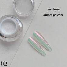 1pc New Y2K Colorful Aurora Luxury Magic Mirror Powder, Metallic Crystal Nail Art Decoration - Multicolor - View 12