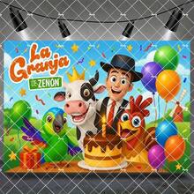    Cartoon La Granja De Zenón Backdrop Kids 1st Birthday Party Decor Green Grass Farm Baby Shower Banner Poster Photo Studio - H款 - 查看 7