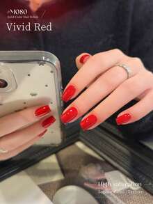 XEIJAYI 1 Bottle 15ml Red Gel Nail Polish, Solid Color Soak-Off, Suitable For All Seasons - Red - View 6