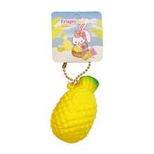 1 pieza Llavero de conejo café esponjoso de simulación de fruta pequeña, de PU suave, de recuperación lenta, con forma de fresa y durazno, para alivio del estrés, de alta apariencia, para apretar y descompresión, regalo para escritorio de oficina - Multicolor - Ver 13