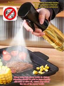 1个烧烤喷雾瓶，透明喷头，创意厨房油瓶，按压式喷雾调味瓶，塑料喷雾瓶，适用于空气炸锅、浇花、橄榄油、植物油等。不可放入洗碗机清洗，厨房必备用品。 - 噴油瓶 - 查看 1