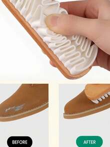 1/2/5/8/10PCS Spazzola per la pulizia del camoscio con gomma, testa in gomma morbida con manico in legno, spazzola in TPR morbido per pelle, scarpe da ginnastica, borse, per la manutenzione di camoscio, nubuck, articoli in pelle e vari accessori per calzature - convenzionale - Visualizzare 7