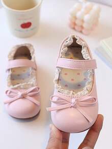 Sweet Lace Baby Shoes, Versatile For Little Girls - Pink - View 5