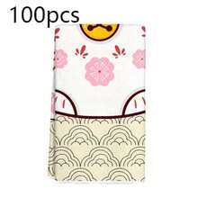 40*60cm Japanese Style Kitchen Towel With Cherry Blossom Wave Pattern, Maneki-Neko Cat Pattern And Auspicious Blessing Pattern, Made Of Soft And Skin-Friendly Fabric, Quick Drying And Easy To Hang Dry, Finely Stitched, 2D Printing Technology For Vivid And Clear Pattern. Suitable For Kitchen Hand Drying, Dining Table Cleaning, Home Decor Hanging, Also Can Be Used As A Thoughtful Home Gift. - Multicolor - View 16