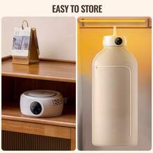 Secadora de ropa portátil  , secadora de ropa con bolsa para secadora, calefacción PTC y pantalla LED, mini secadora plegable con temporizador de 5 horas para apartamentos, dormitorios, casas rodantes u hoteles, 600 W, beige - 600 W - Ver 3