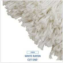 White Rayon Wet Mop Head, No. 32, 12 Pieces Per Carton, Cut-End Design - A - 查看 1