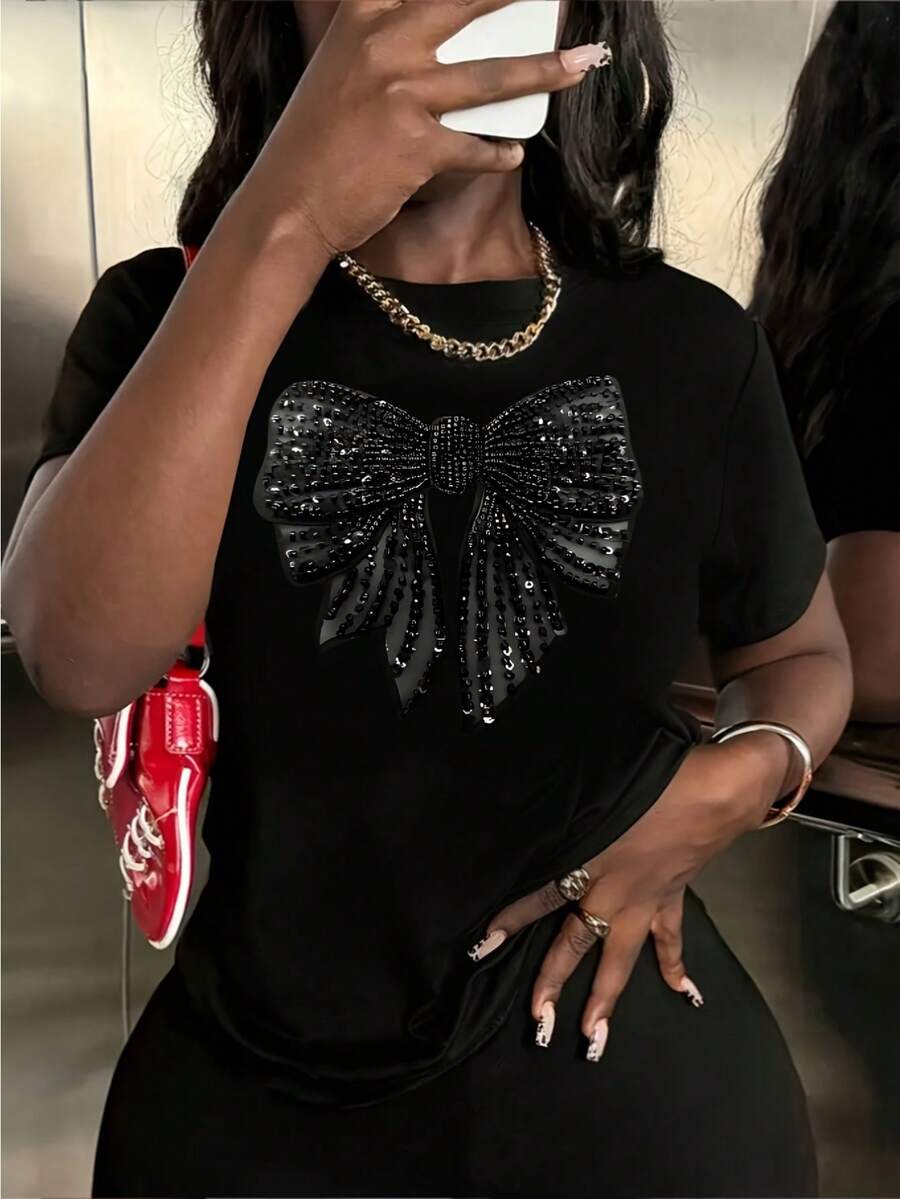 deyin Women T-Shirts - Black - View 1