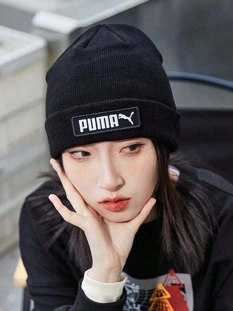 PUMA 運動休閒針織百搭絨帽男女同款情侶款023434-01黑色 - 黑色 - 查看 1