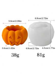 Khuôn nến hình mèo, chó, bí ngô Halloween, khuôn silicon 3D hình động vật dễ thương để tự làm nến. - Khuôn silicon Halloween - Xem 4
