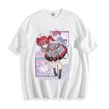 Cyber Window Kasane  T-Shirt - Retro Screen Pose Design, Unisex - White - View 7