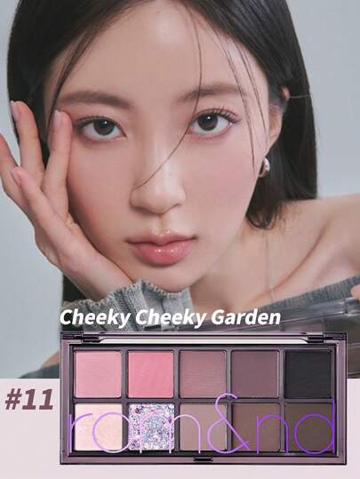  可爱百搭的 Rom&Nd 十色眼影盘，全新 11 Cooky Land 联名款，7.5 克，Cooky Land 联名合作款，粉质细腻，易于上妆，创意眼影盘，适合日常妆容和约会妆容。