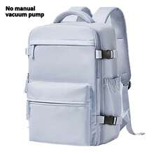 Mochila de Compresión al Vacío - Nailon Duradero, Mochila de Viaje, Bolsas al Vacío para Viajes, Portátil, Ligera, Elegante, Para el Hogar, Para Exteriores, Uso Diario - Beis - Ver 9