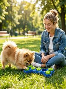 1pc Durable Anti-Bite Slow Feeder Dog Toy, Interactive IQ Training Treat Dispenser, Plastic Pet Interactive Toy, Anti-Choke Slow Feeder, Intelligence Development Boredom Reliever, Chew Toy Suitable For Dogs & Cats, Indoor & Outdoor Pet Activity Training Entertainment - Multicolor - View 4