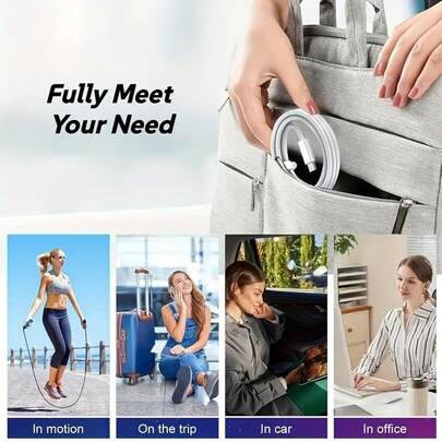 60W USB-C To USB-C Fast Charging Cable, Compatible With IPhone 16/15/15 Pro/15 Pro Max/15 Plus/Pro/Air5, Galaxy S22/S21/S20 Ultra And Other Android Phones. Includes 60W Dual-Port USB-C Charger Adapter And Braided USB-C To C Cable, Suitable For IPhone 16 Pro Max/16 Pro/16/16 Plus, 15 Pro Max/15 Pro/15 Pro