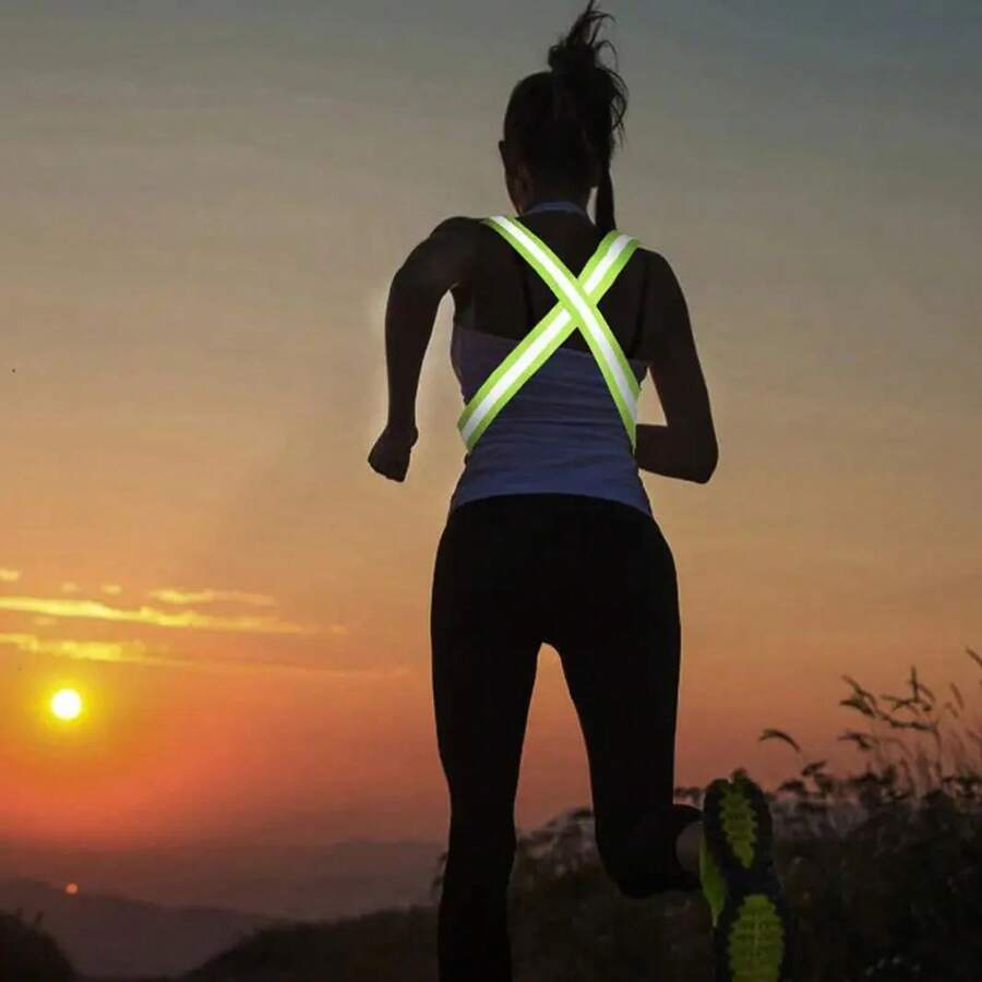 New Highlight Reflective Straps Night Running Riding Clothing Vest Adjustable Safety Vest Elastic Band For Adults And Children - D - View 1