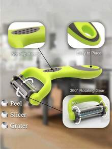 1pc 3-In-1 Peeler, Fruit Peeler, Kitchen Vegetable Peeler, Potato Peeler, Multi-Function Cutting Tool, Fruit Peeler, Kitchen Gadget, Kitchen Accessory (Random Style) - Multicolor - View 3