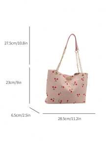 2026 Spring/Summer New High-End Minimalist Women's Large Capacity Multifunctional Shoulder Bag, Luxury Casual Commuter Bag - Pink - View 3
