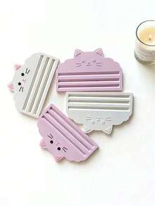 1/2pcs Cat Food Squeezer - Efficiently Compress Cat Food Into Bags, Maximize Use Of Remaining Cat Food, Ensure Cat Food Safety. This Squeezer Is Ideal For Cat Owners Who Value Clean Feeding And Convenient Operation. Suitable For Various Cat Food Bags, Easy To Clean And Maintain Hygiene. - A - View 3