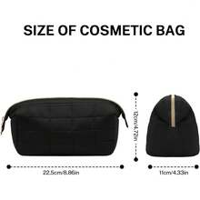 Bolsa de Maquillaje de Viaje, Algodón Acolchado, Neceser Grande para Mujer, Ligero y Resistente para Cosméticos, Viajes y Uso Diario (Rosa) - Rosa - Ver 11