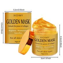 70克黄金胶原蛋白撕拉式面膜，滋润肌肤，帮助补充水分并改善肤质，富含胶原蛋白和维生素E，告别暗沉松弛肌肤，节日和生日专属，奢华护肤品 - 數量 - 查看 10