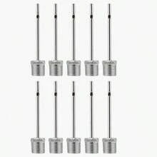 10 piezas de agujas de bola, agujas inflables de bomba de aire para baloncesto, fútbol, voleibol, neumáticos, aros de natación, aguja inflable universal - Plateado - Ver 9