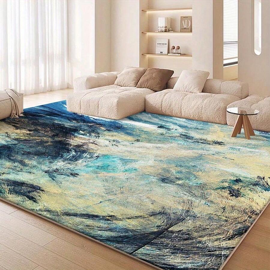 Carpets, Modern Carpets, Modern Minimalist Area Rugs, Gradient Design Carpets, And Carpets Suitable For Living Rooms, Bedroom Carpets, Office Carpets, Home Decor Carpets, Living Room Flooring, Sofa And Coffee Table Fluffy Carpets, Enjoy A Cozy Daily Life - 1PC - 查看 1