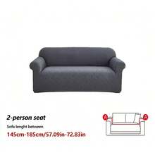 Premium Minimalist Jacquard Sofa Cover, Soft & Skin-Friendly, 360° Full Protection Elastic Sofa Slipcover, Includes Foam Fixing Strips For Enhanced Anti-Slip, Machine Washable - Dark Gray - View 14