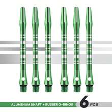 6pcs Aluminum Dart Shafts, 51mm Medium Length, 2BA Universal Thread, Engraved Durable Design, 6 Color Options, With Anti-Slip O-Rings For Improved Flight Stability, Suitable For Beginners And Professionals, Competition Practice And Leisure Games, Durable And Scratch-Resistant Dart Accessories, Great Gift Choice - Multicolor - View 6