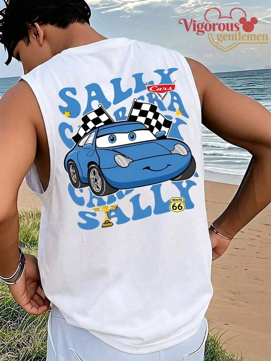 Disney Cars Sally  Summer Racing Tank Top - trắng - Xem 1