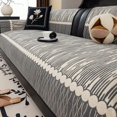 1 vỏ đệm sofa dùng được cả bốn mùa, kiểu dáng hiện đại tối giản, chống trượt, chống bụi và có thể giặt được, màu xám tươi mát và thời trang, mềm mại và không phai màu, thân thiện với thú cưng, phù hợp với sofa hình chữ L và sofa 1/2/3/4 chỗ ngồi.