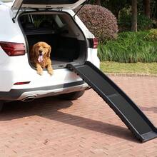 Folding Lightweight Black Plastic Portable Dog Pet Ramp With Anti - Slip Textured Surface. - Black - View 9