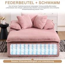 A 46 Cm High, Frameless, Indoor-Style Reclining Sofa. A Particularly Comfortable Reading Sofa With Wide Armrests That Requires No Assembly. - Pink - View 7