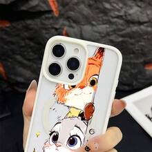 マグネット式黄ばみ防止 | 高級感あふれる2in1アクリルマグネット式スマホケース！スタイリッシュで手触りも良く、実用的な保護機能とマグネット式・耐衝撃設計を融合させた、高級感あふれるケースです。 狐と兎のアニメイラストケース  11  17e 手机壳  17e 手机壳 家族、恋人、友人、そして子供たちへのプレゼントに最適です。  15 Plus/15 Pro Max/ 13 pro/Apple  Air/13 Pro Max/17/16/17 Pro Max/13/12 Pro Max/16 Pro Max/14/11 Pro/17 Pro/17e/15/12 Pro/14 Pro/16 Plus/15 Pro/14 Pro Max/16e/16 Pro/11 Pro Max/14 Plus/12 - ブルー - チェックする 5