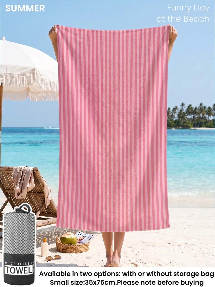 1件裝海灘毛巾，海灘必需品，度假與浴室裝飾，超強吸水，適合浴室、游泳、健身、瑜伽，柔軟微纖維，輕量便攜，防風、防曬、防沙，夏季旅行