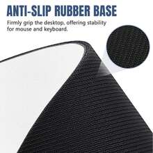 An XXL Pink Gaming Desk Mat - Featuring A Non-Slip Rubber Base And A Washable Surface, A Pink Polka Dot (Pebble Texture) Computer Mouse Pad, Available In Multiple Sizes, Suitable For Computers, Keyboards And PC Devices - The Ideal Gift For Gamers. - View 5