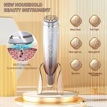 6-In-1 Hot & Cold Facial And Neck Beauty Massage Device, USB Rechargeable LED Photon Light Therapy, 3 Modes For Lifting, Firming And Wrinkle Reduction, Anti-Aging Home Salon-Grade Skincare Device, Suitable For All Skin Types, Birthday And Holiday Gift For Women And Men - Multicolor - View 2