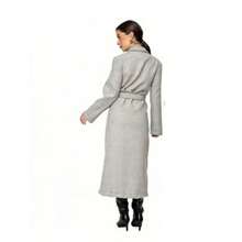 Women's Max Long Overcoat In Brushed Wool Hbd Plus - Sbt-005 - 淺灰色 - 查看 3
