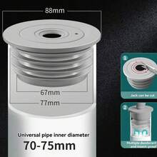 Anneau d'étanchéité pour tuyau de vidange de machine à laver, anneau d'étanchéité désodorisant pour drain de sol, couvercle de drain de sol désodorisant en silicone - Gris - Voir 5