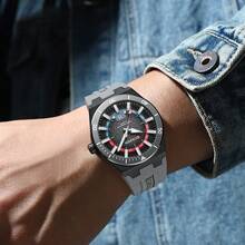 CURREN Men's Fashion Quartz Waterproof Luminous Silicone Strap Date Wristwatch - Multicolor - View 8